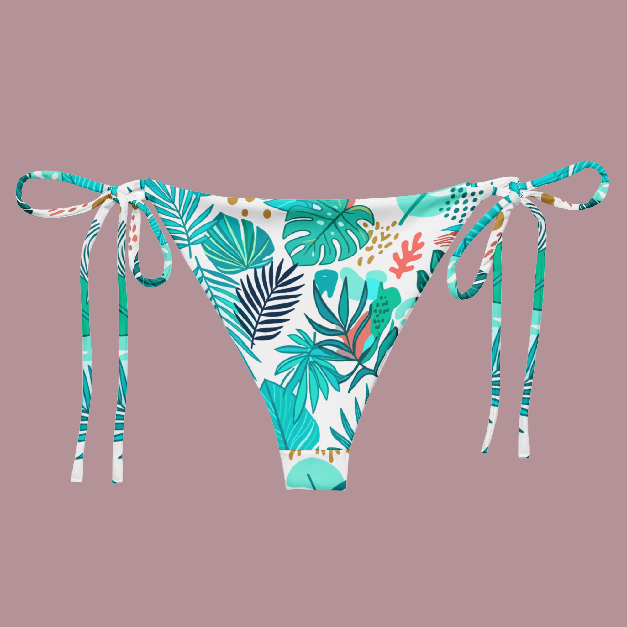 Island Vibe - Tropica Knot - Recycled String Bikini (Bottom Only) Back Island Vibe - Tropica Knot - Recycled String Bikini (Bottom Only) Back