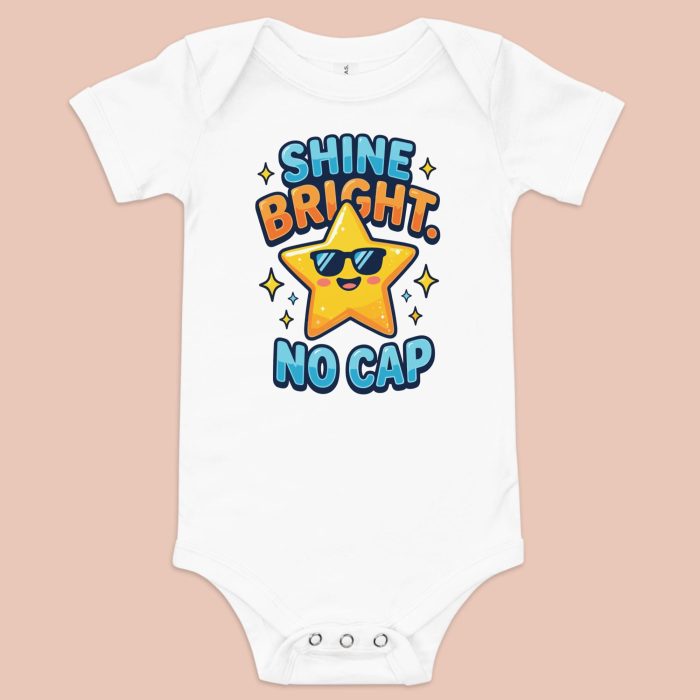 Baby Short Sleeve One-Piece Shine Bright No Cap