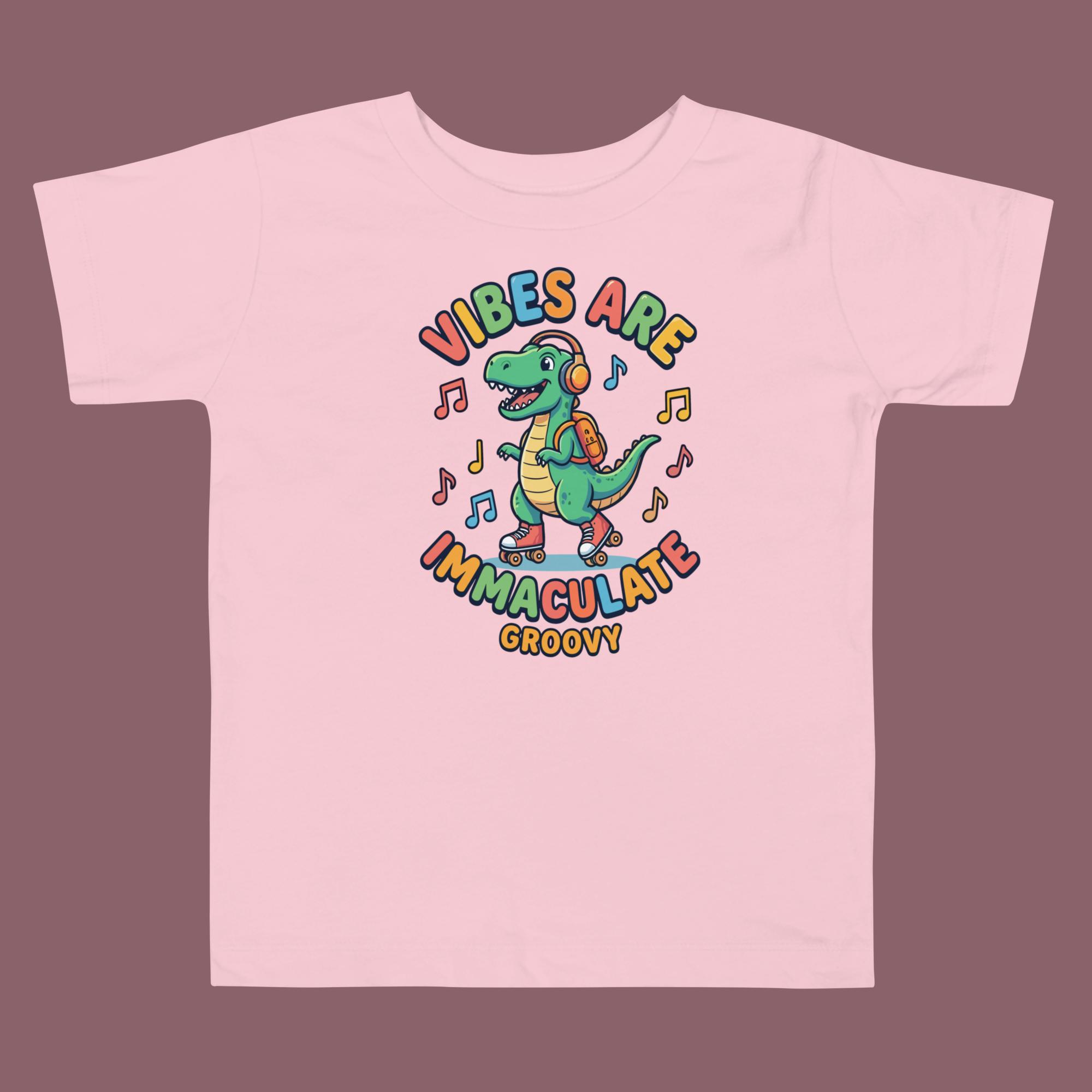 Vibes are Immaculate Toddler Short Sleeve Tee - Pink Vibes are Immaculate Toddler Short Sleeve Tee - Pink