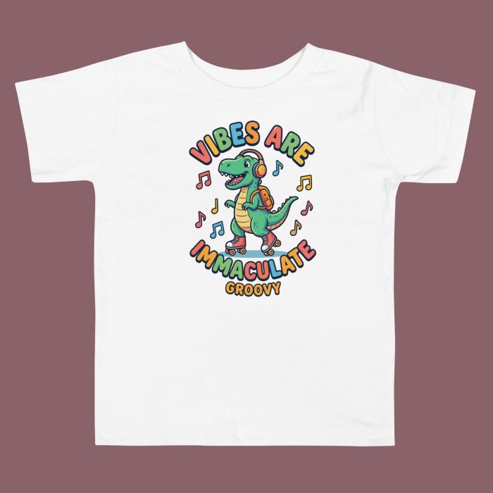 Vibes are Immaculate Toddler Short Sleeve Tee - White
