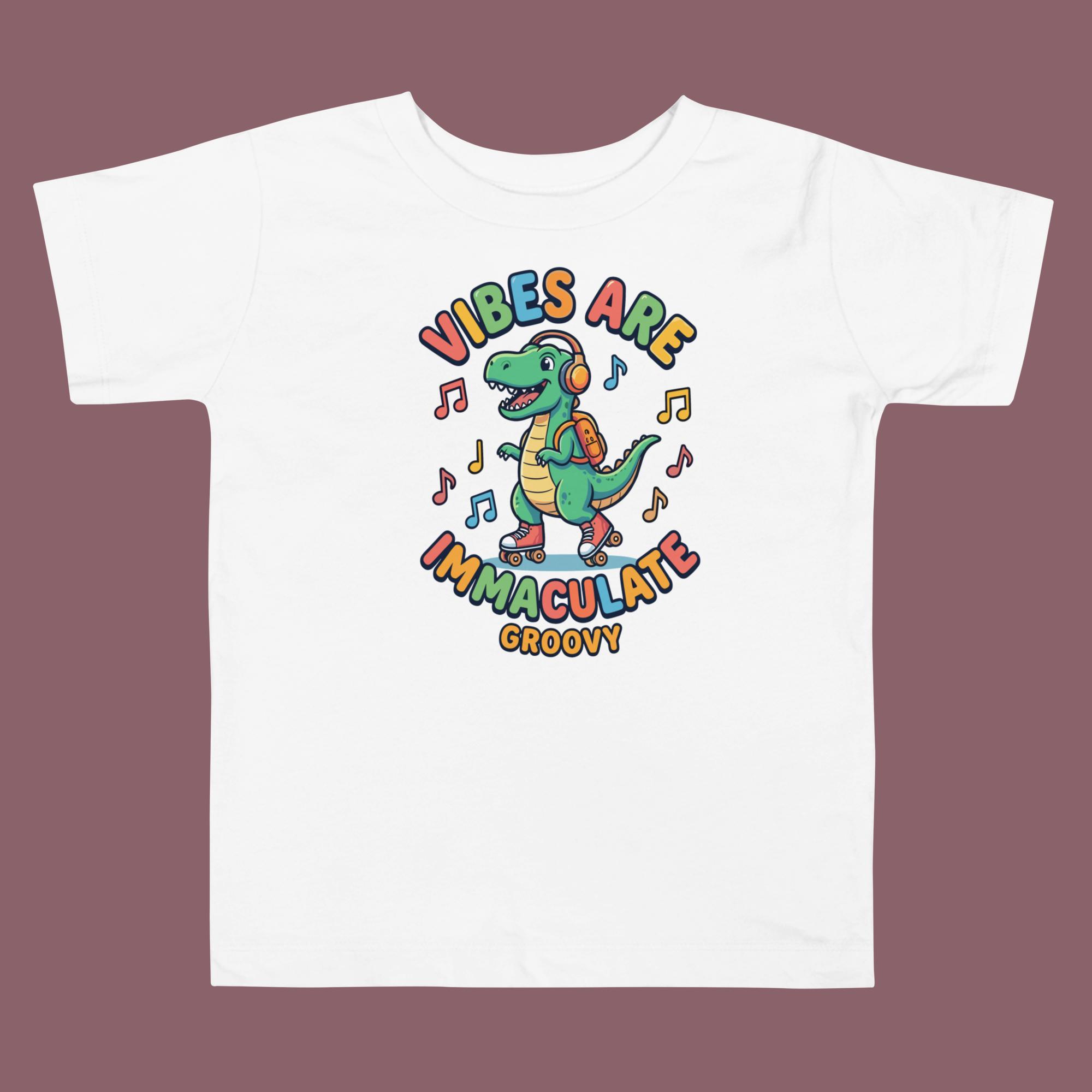 Vibes are Immaculate Toddler Short Sleeve Tee - White Vibes are Immaculate Toddler Short Sleeve Tee - White