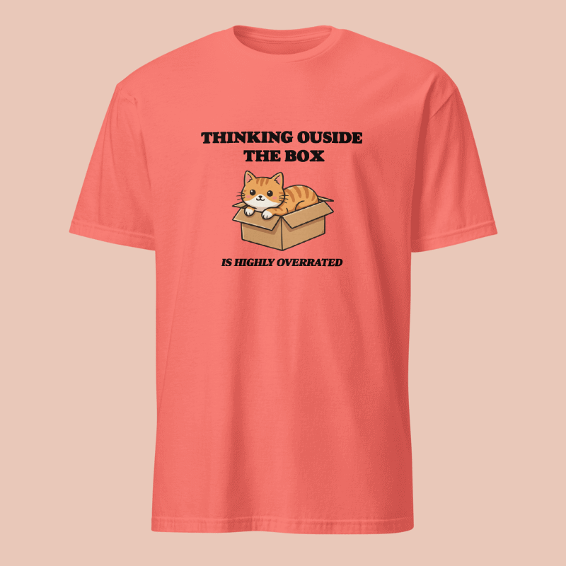 Thinking-Outside-the-Box-Black-text-Product-Photo Thinking Outside the Box - Cat Shirt - Unisex
